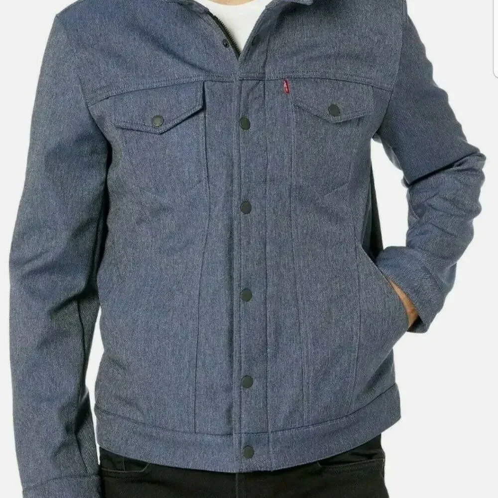 NWT Levis Trucker Jacket Soft Shell Stand Collar Size XLarge - Picture 2 of 9